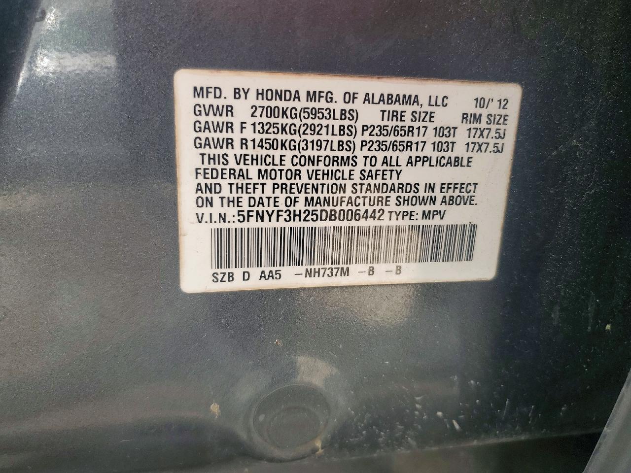 Honda Pilot Lx