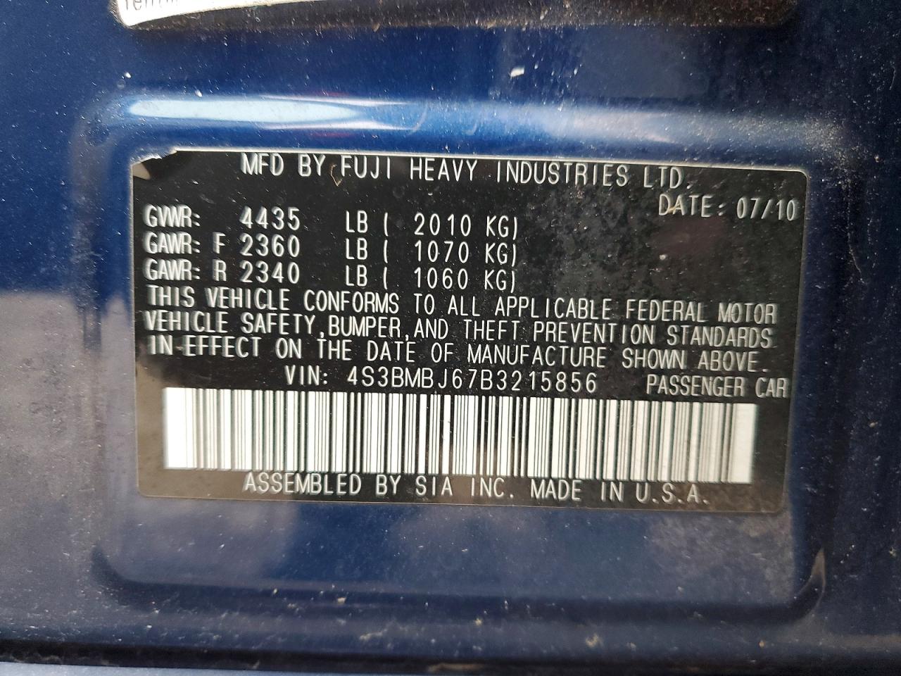 Subaru Legacy 2.5i Limited