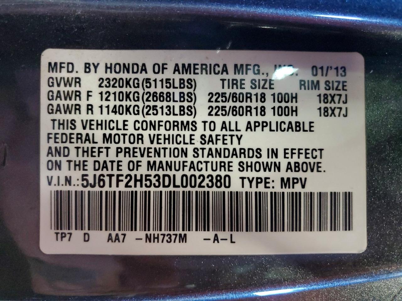 Honda Crosstour Exl