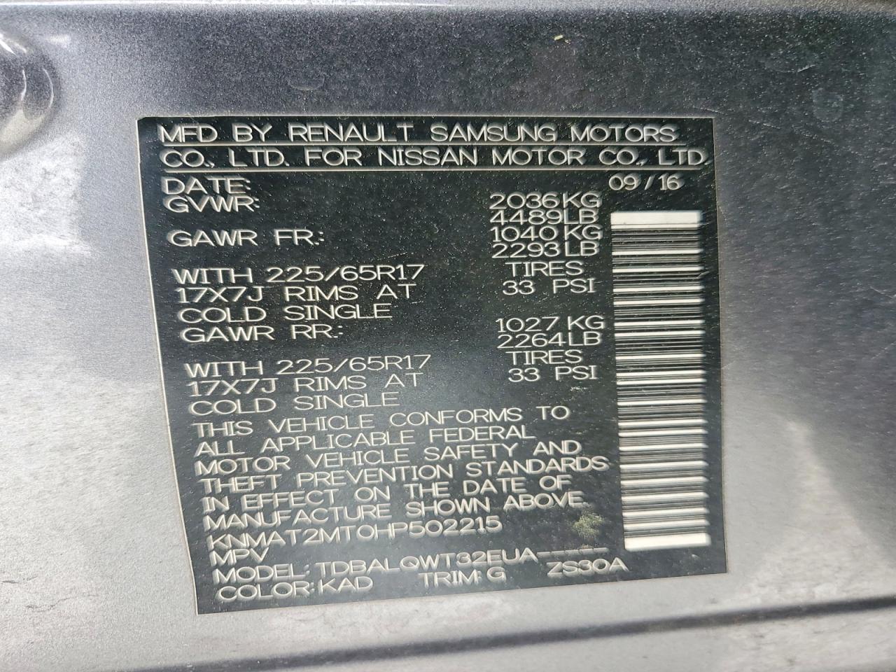Nissan Rogue Sv