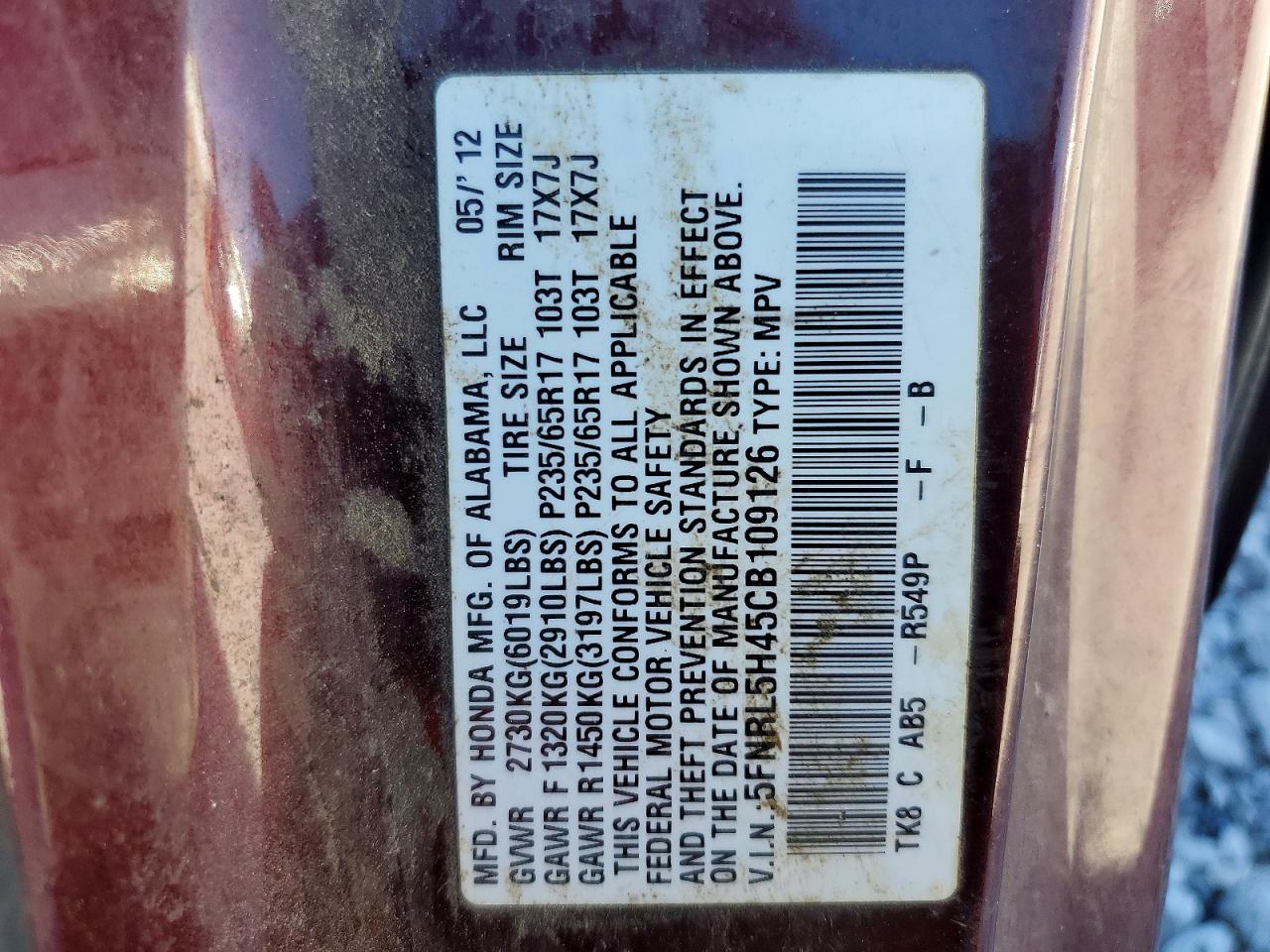 Honda Odyssey Ex