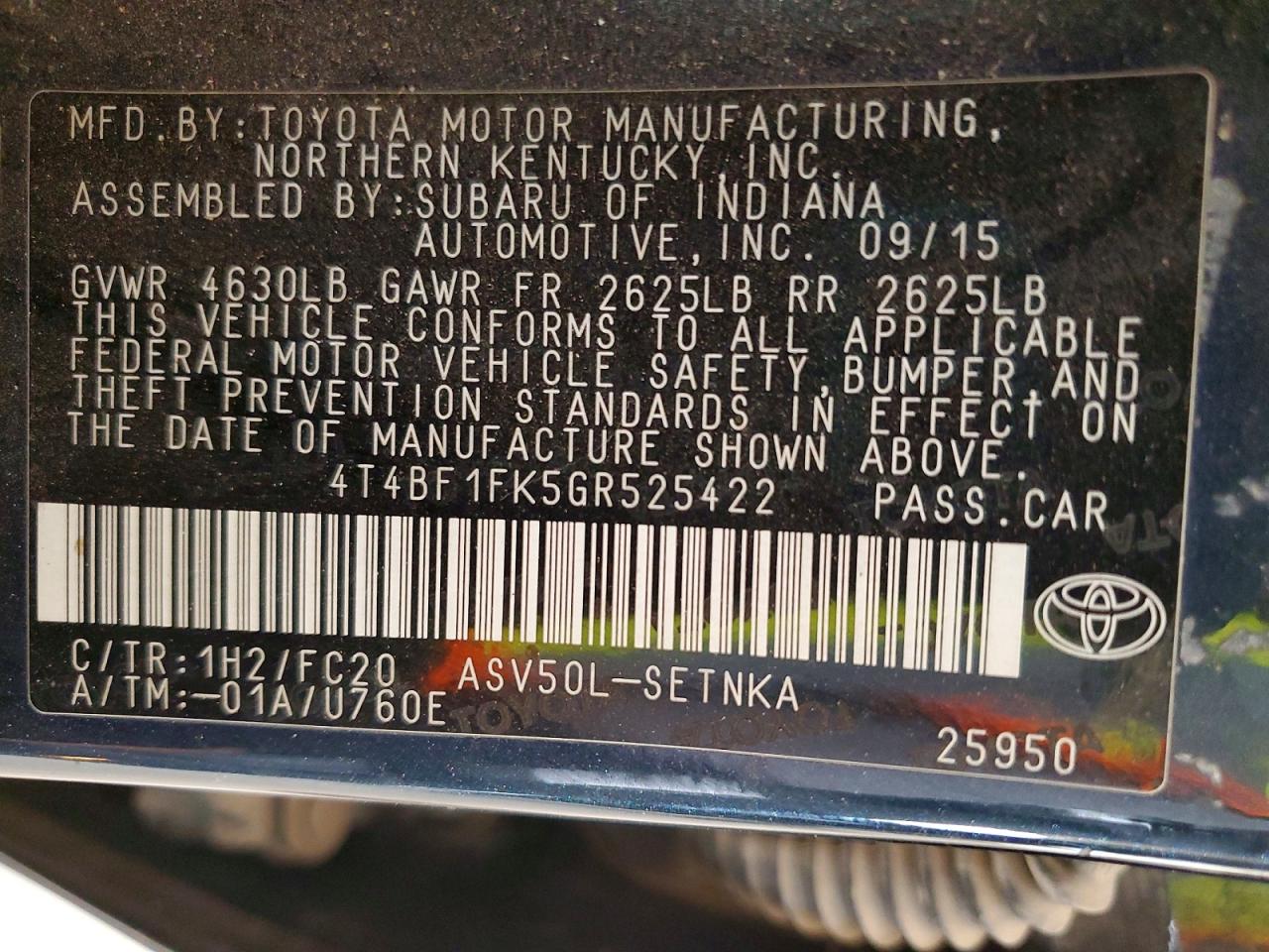 Toyota Camry Le