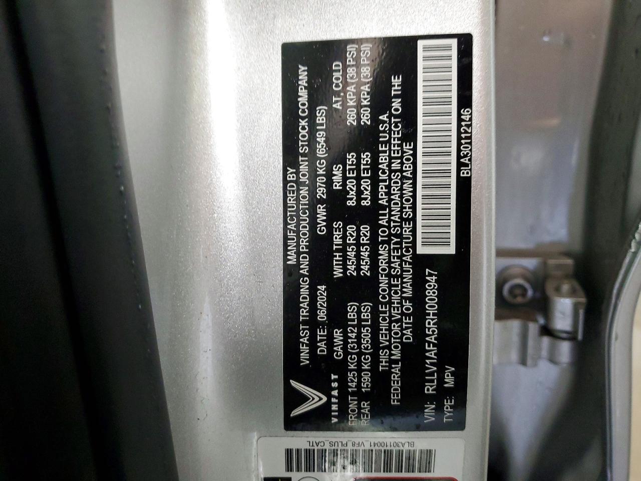 Vinfast Trading And Production Vf 8 Plus