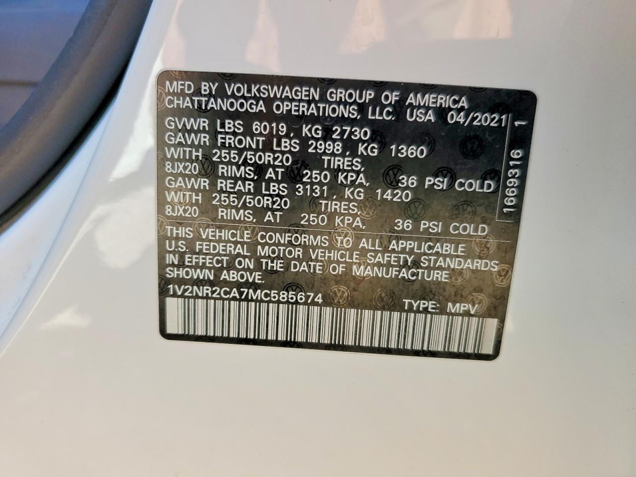 Volkswagen Atlas Se