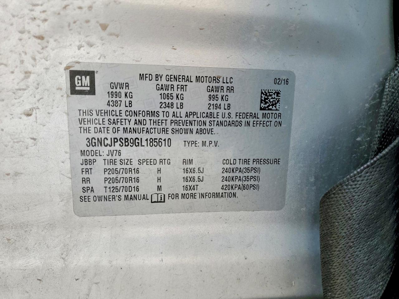 Chevrolet Trax 1lt