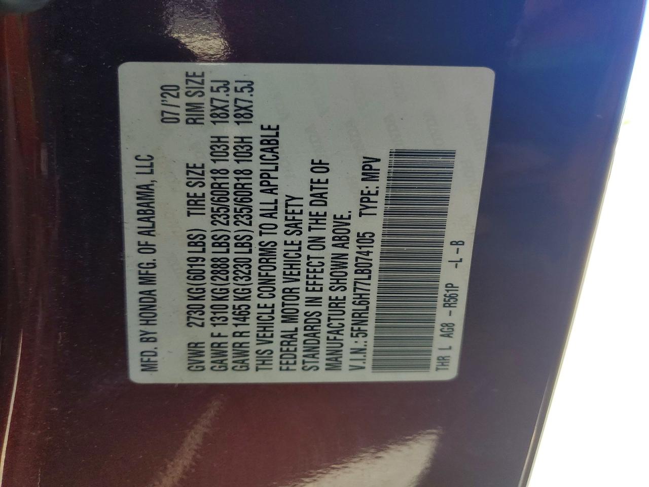 Honda Odyssey Exl