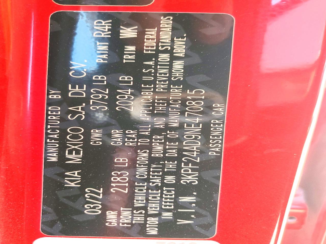 Kia Forte Lxs