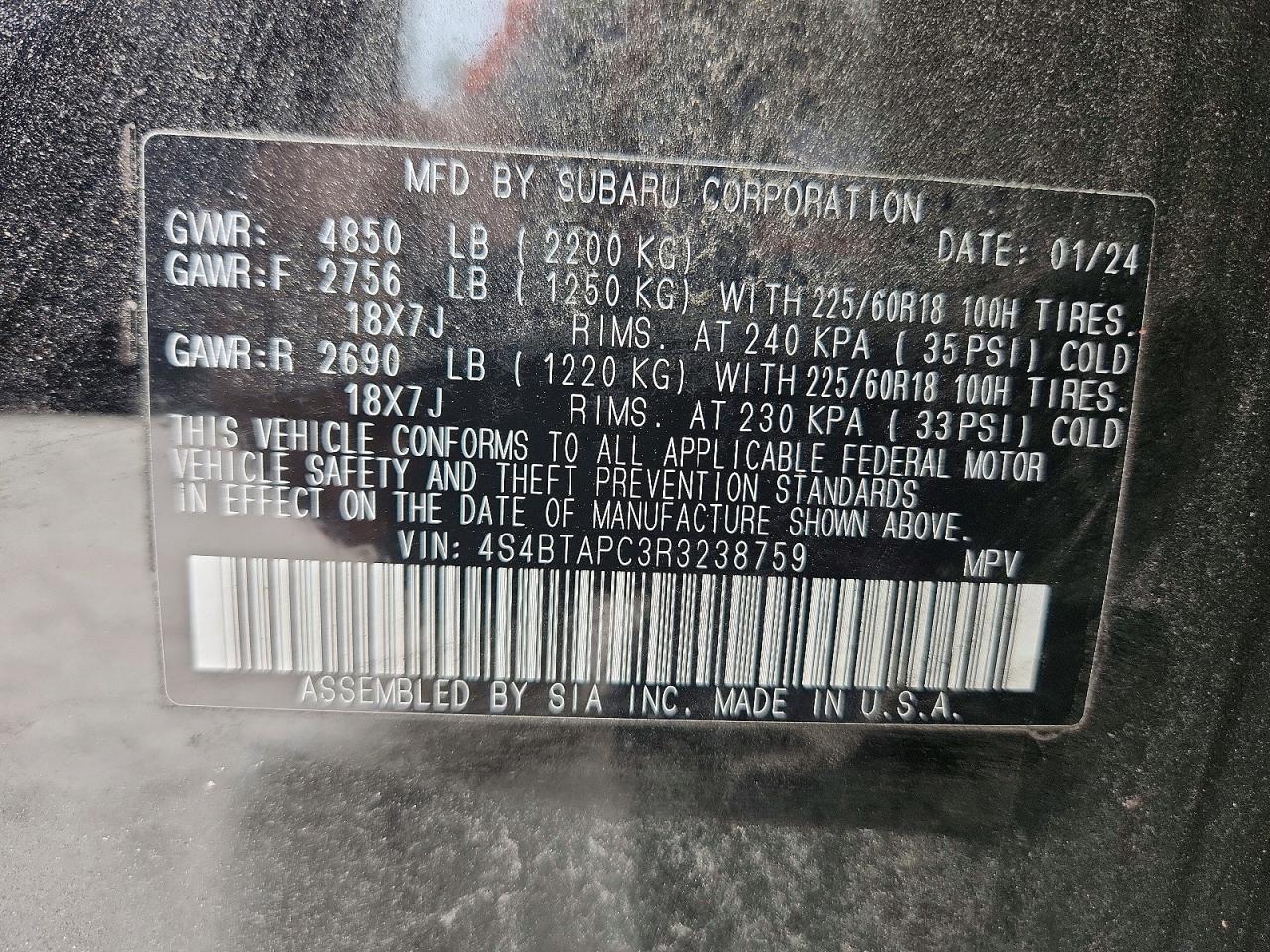 Subaru Outback Touring