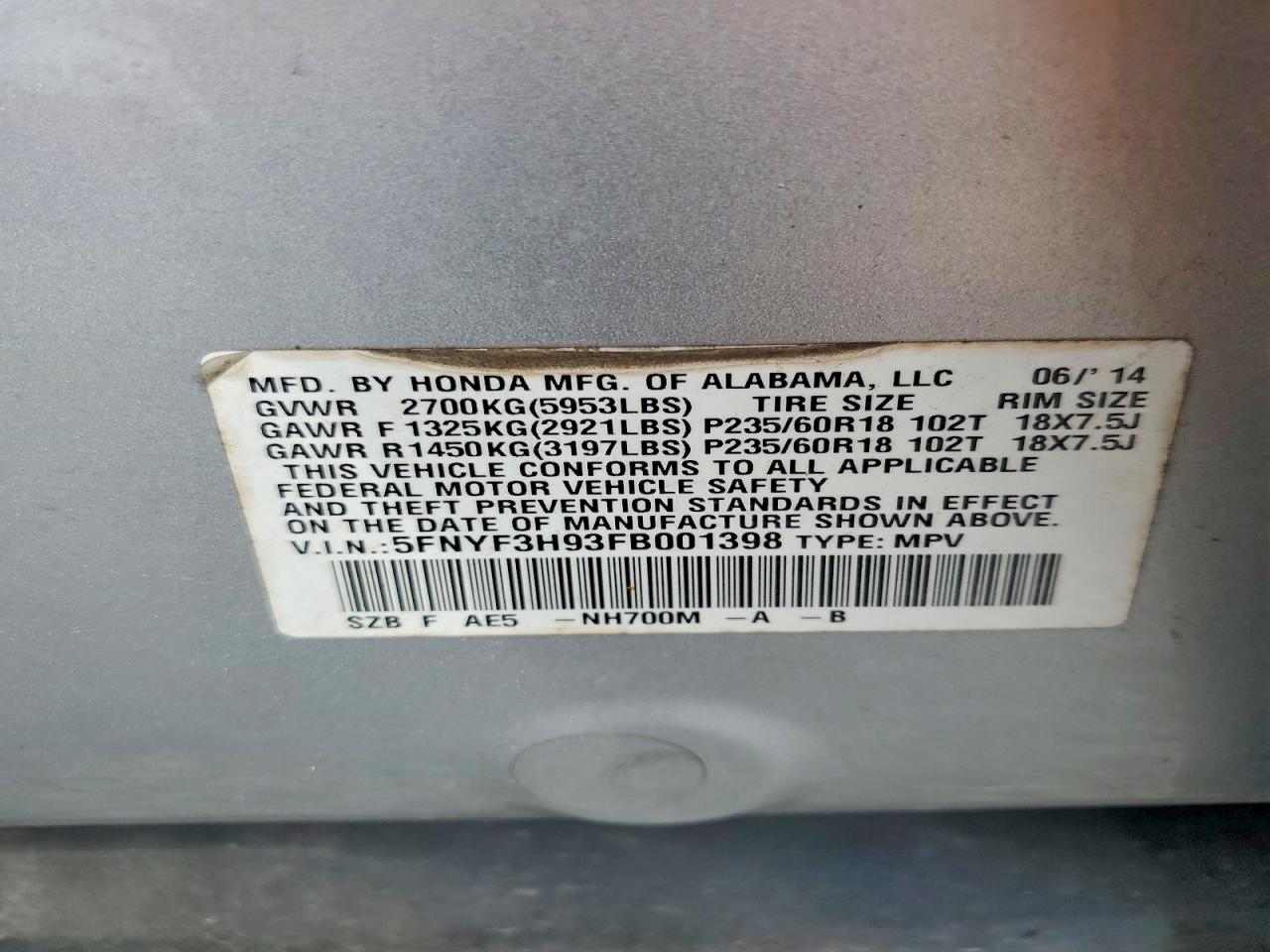 Honda Pilot Touring