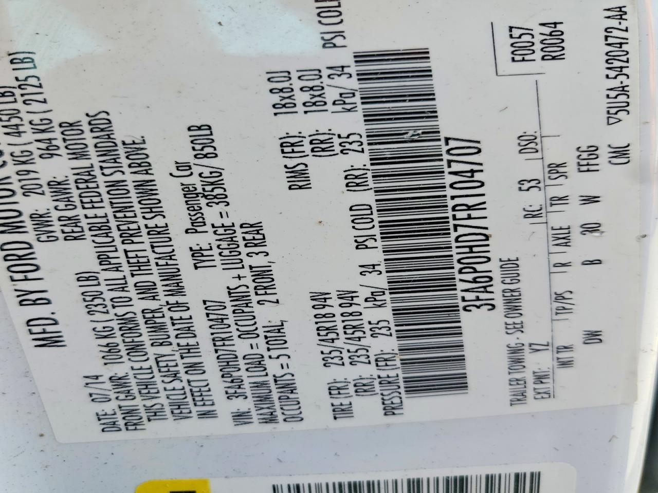 Ford Fusion Se