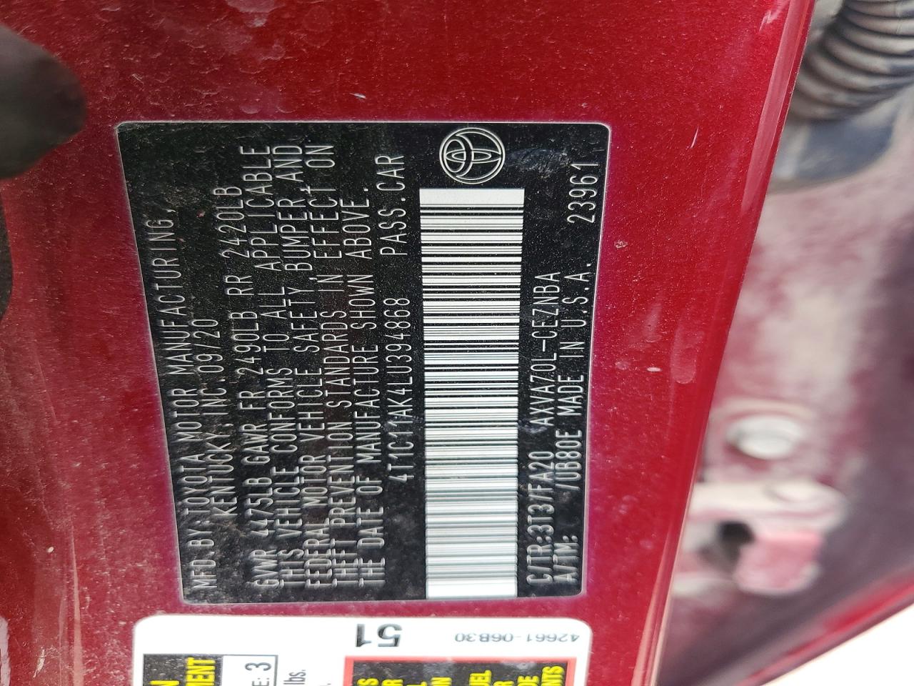 Toyota Camry Le