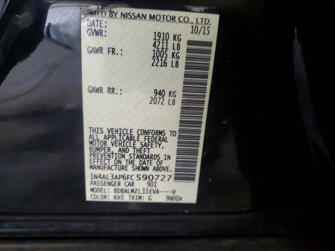 Nissan Altima 2.5 Sv
