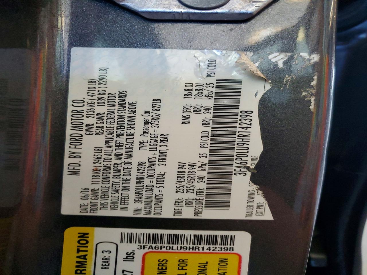 Ford Fusion Se Hybrid