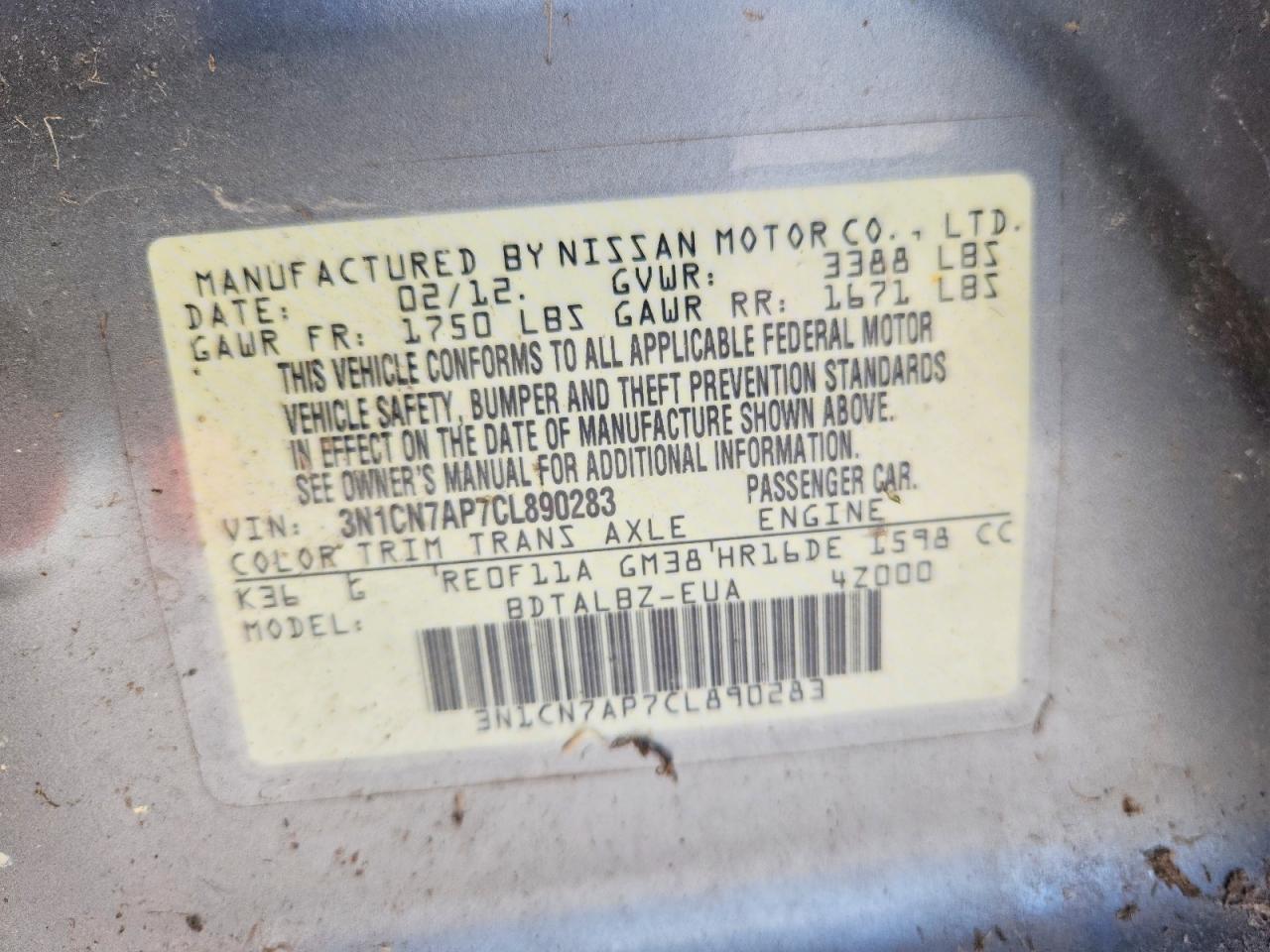 Nissan Versa 1.6 S