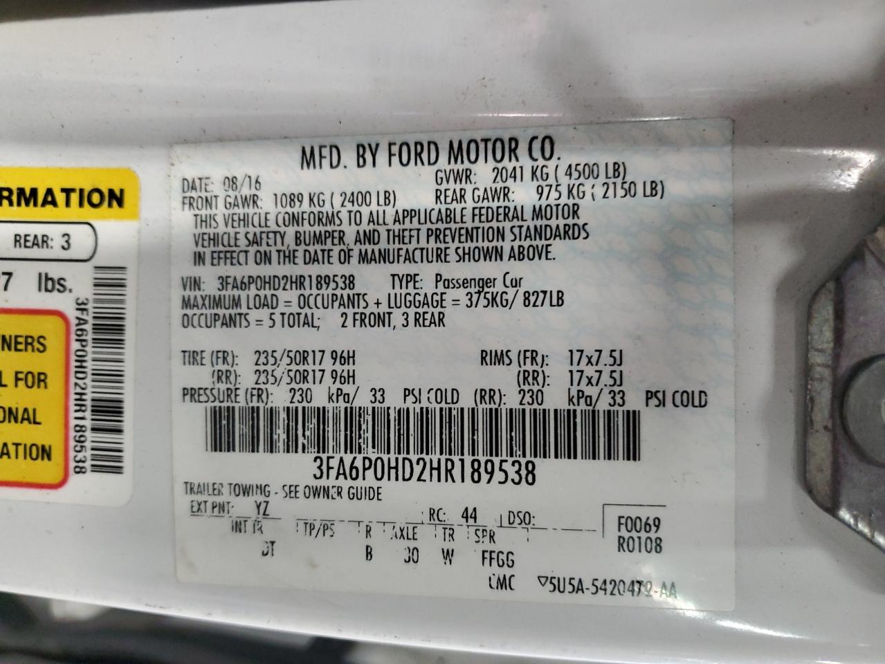 Ford Fusion Se