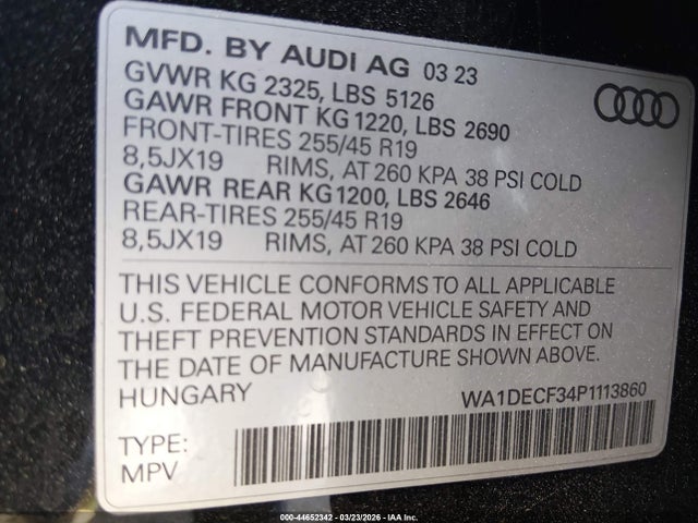 Audi Q3 Premium 45 Tfsi S Line Quattro Tiptronic