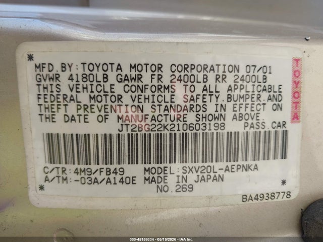 Toyota Camry Le