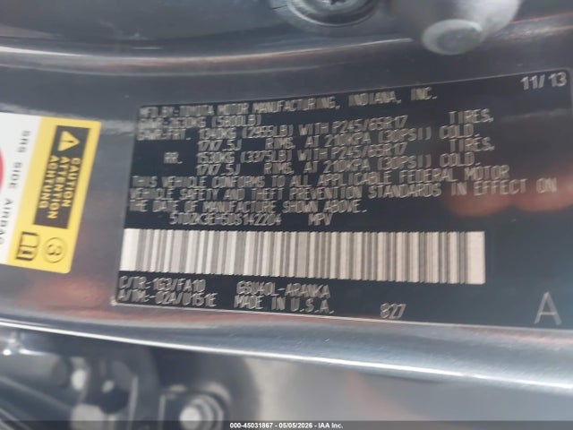 Toyota Highlander Base Plus V6