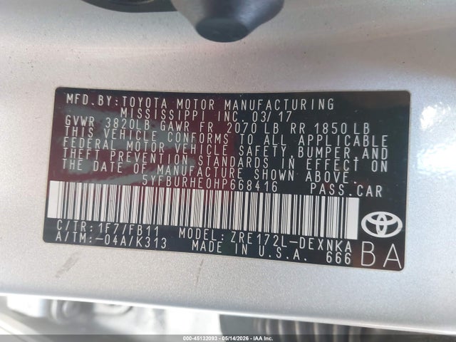 Toyota Corolla Le