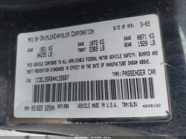 Chrysler Sebring Lxi