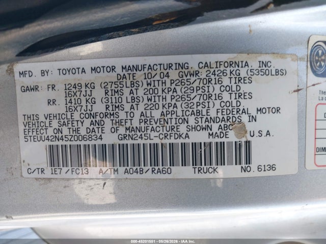 Toyota Tacoma Base V6