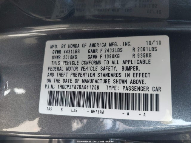 Honda Accord 2.4 Ex-l