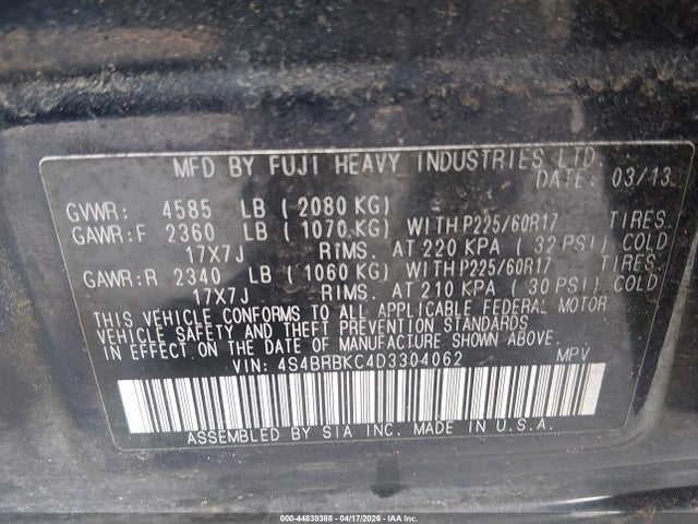 Subaru Outback 2.5i Limited