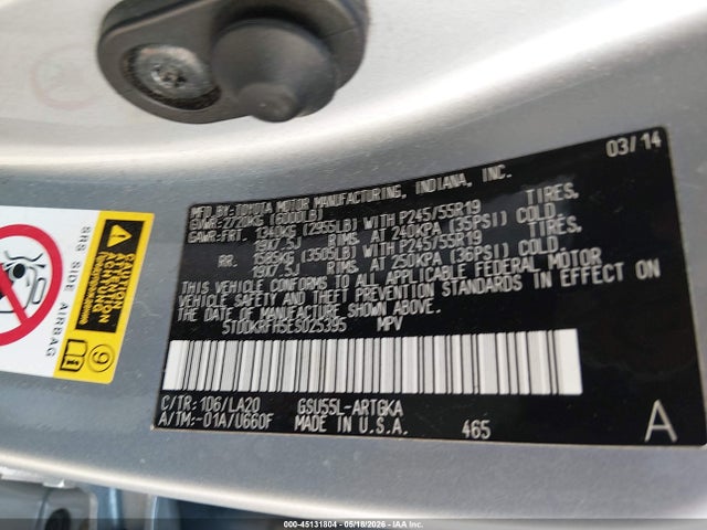 Toyota Highlander Limited Platinum V6