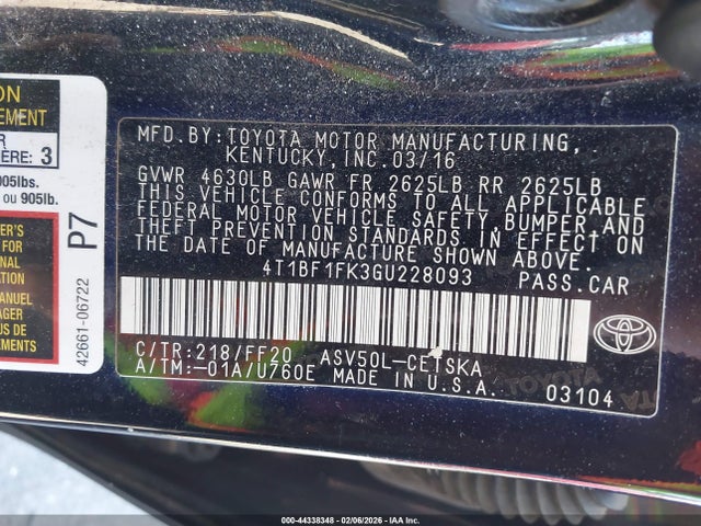 Toyota Camry Se