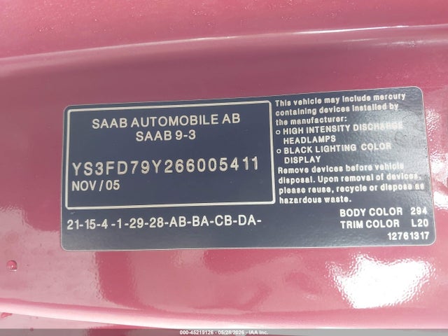 Saab 9-3 2.0t