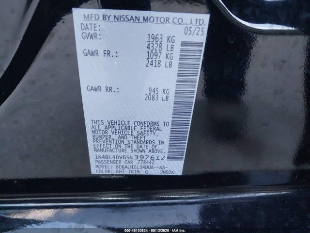 Nissan Altima Sv Fwd