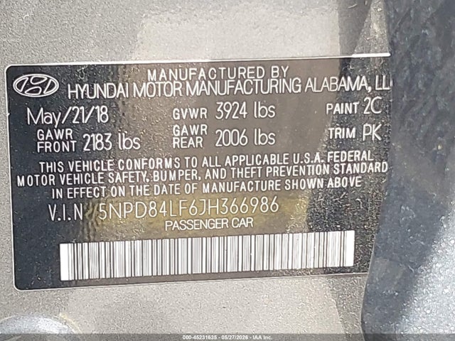 Hyundai ELANTRA Sel