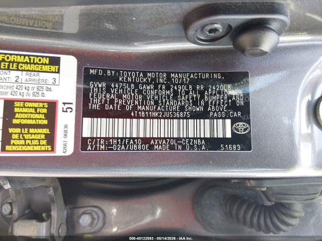Toyota Camry Le