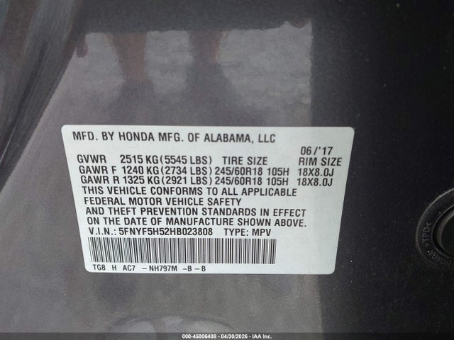 Honda Pilot Ex-l