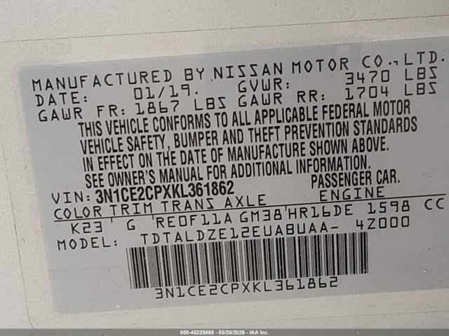 Nissan Versa Sv