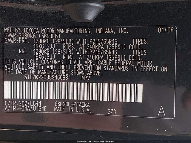Toyota Sienna Xle