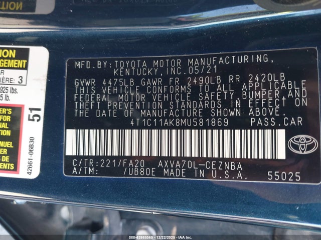 Toyota Camry Le