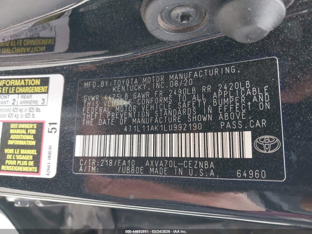 Toyota Camry Le