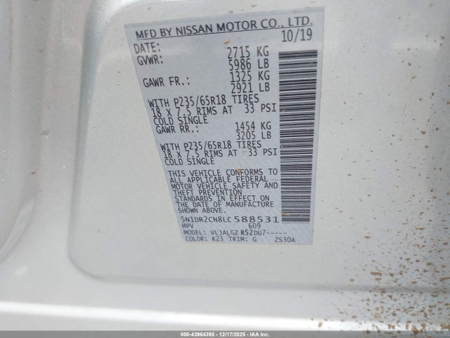 Nissan Pathfinder Sl 2wd