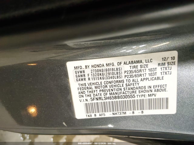 Honda Odyssey Ex-l