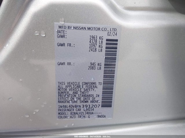 Nissan Altima Sv Fwd