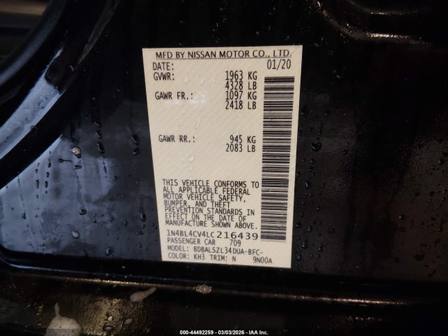 Nissan Altima Sr Fwd