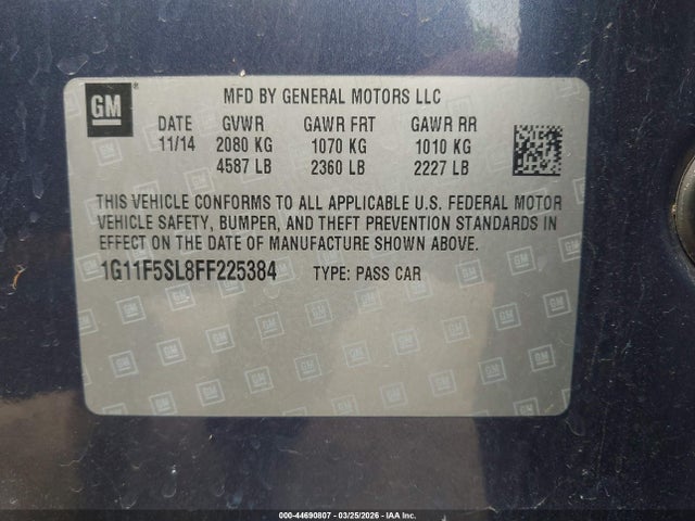 Chevrolet Malibu 1lz
