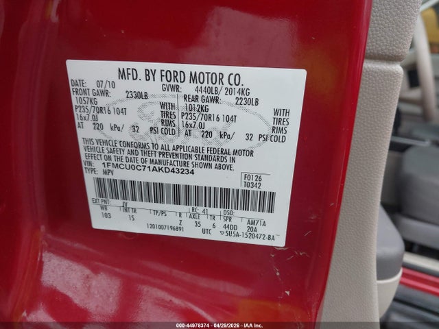 Ford Escape Xls