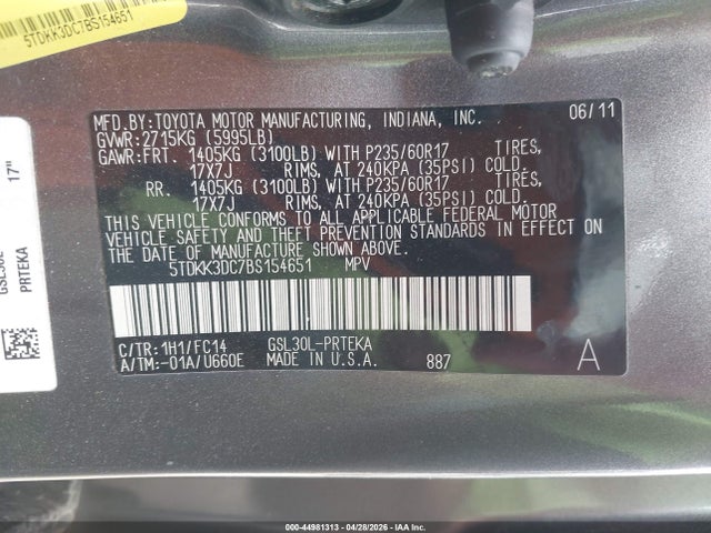 Toyota Sienna Le V6
