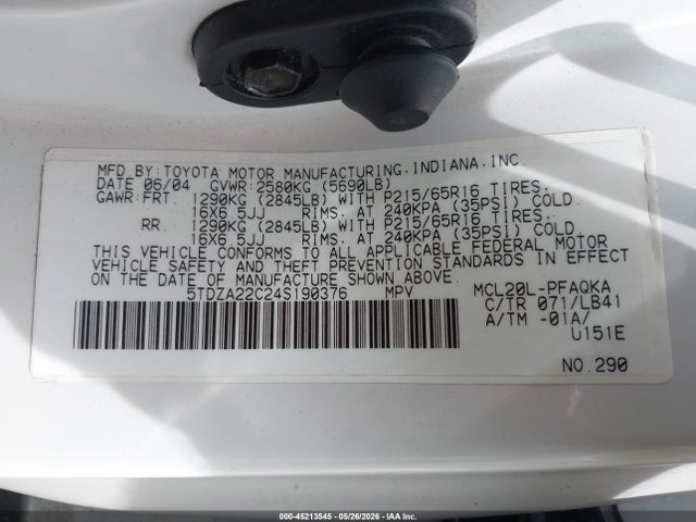 Toyota Sienna Xle