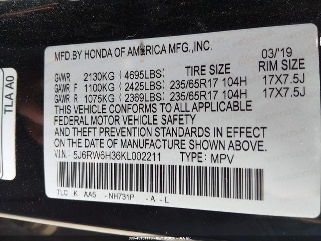 Honda CR-V Lx