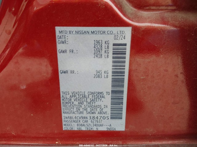 Nissan Altima Sr Fwd