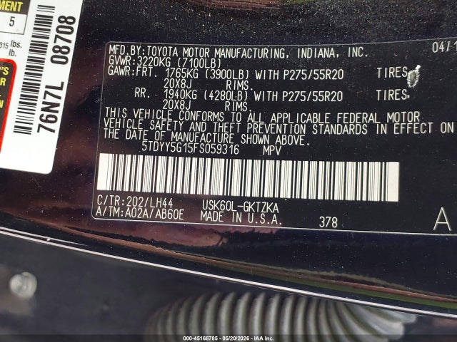 Toyota Sequoia Platinum 5.7l V8
