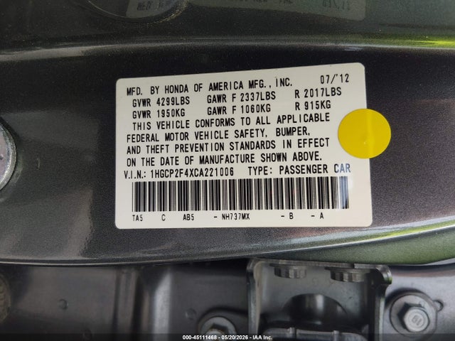 Honda Accord 2.4 Lx-p